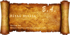Bittó Attila névjegykártya