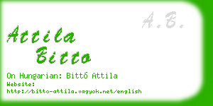 attila bitto business card