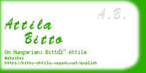 attila bitto business card